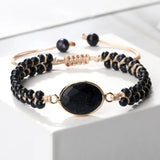 Sandstone Tibetan Buddha Bracelet - Natural Stone Charm Bangle