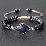 Sandstone Tibetan Buddha Bracelet - Natural Stone Charm Bangle