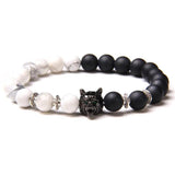 Micro Pave CZ King Crown Bracelet Men's Stone Bead Jewelry
