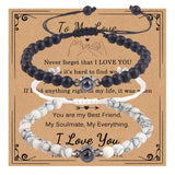 Turquoise Beaded Bracelet for Couple Energy