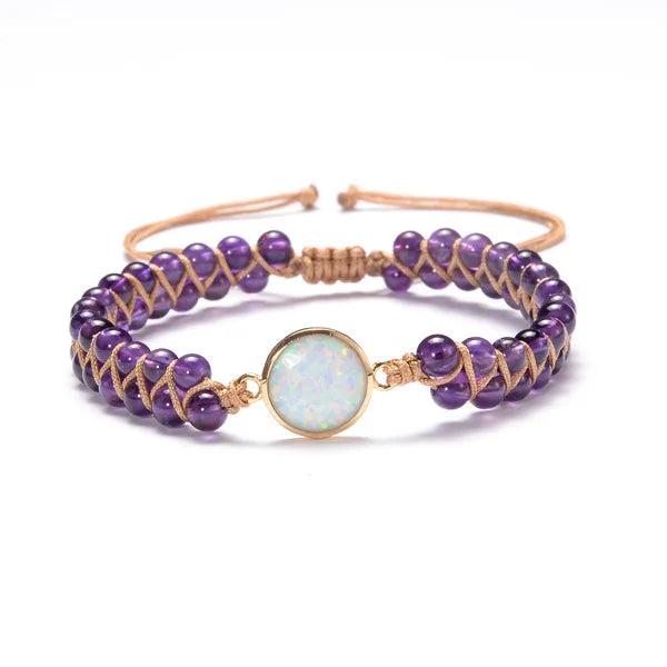 Natural Stone Heart Tree Of Life Bracelet