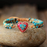 Natural Stone Heart Tree Of Life Bracelet