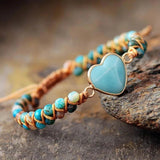 Natural Stone Heart Tree Of Life Bracelet