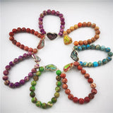 Natural Stone Heart Tree Of Life Bracelet