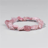 Irregular Crystal Beads Bracelet Rough Natural Stone Rose Quartzs Bracelets