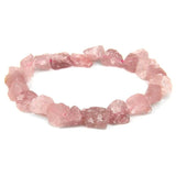 Irregular Crystal Beads Bracelet Rough Natural Stone Rose Quartzs Bracelets