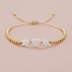 Go2boho Shell Heart Star Friendship Bracelet Minimalist Jewelry