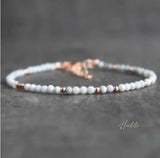 Carnelian Bracelet for Women - Crystal Beaded Gemstone Jewelry