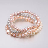 AA Natural Freshwater Pearl Bracelet Rice Shape Bead Bracelets For Woman