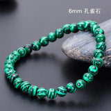 6-12mm Malachite Bracelet Natural Stone Bead Charm Yoga Bracelet