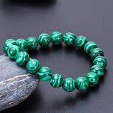 6-12mm Malachite Bracelet Natural Stone Bead Charm Yoga Bracelet