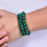 6-12mm Malachite Bracelet Natural Stone Bead Charm Yoga Bracelet