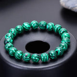 6-12mm Malachite Bracelet Natural Stone Bead Charm Yoga Bracelet