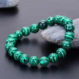 6-12mm Malachite Bracelet Natural Stone Bead Charm Yoga Bracelet