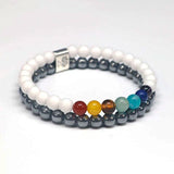 6mm Magnetic Energy Stone Weight Loss Bracelet - 7 Chakra Bracelet