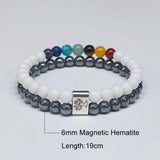 6mm Magnetic Energy Stone Weight Loss Bracelet - 7 Chakra Bracelet