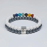 6mm Magnetic Energy Stone Weight Loss Bracelet - 7 Chakra Bracelet