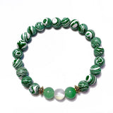 Mountain Grain Malachite Bead Bracelet Moonstone for Women
