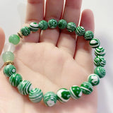 Mountain Grain Malachite Bead Bracelet Moonstone for Women