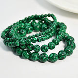 Green Malachite Beads Bracelet Natural Energy Stone Jewelry