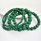Green Malachite Beads Bracelet Natural Energy Stone Jewelry