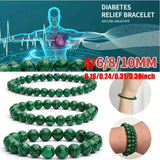 Green Malachite Beads Bracelet Natural Energy Stone Jewelry