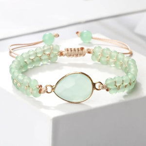 Bohemian Natural Gem Stone Bracelets For Women - Adjustable Beads Charm Bracelet