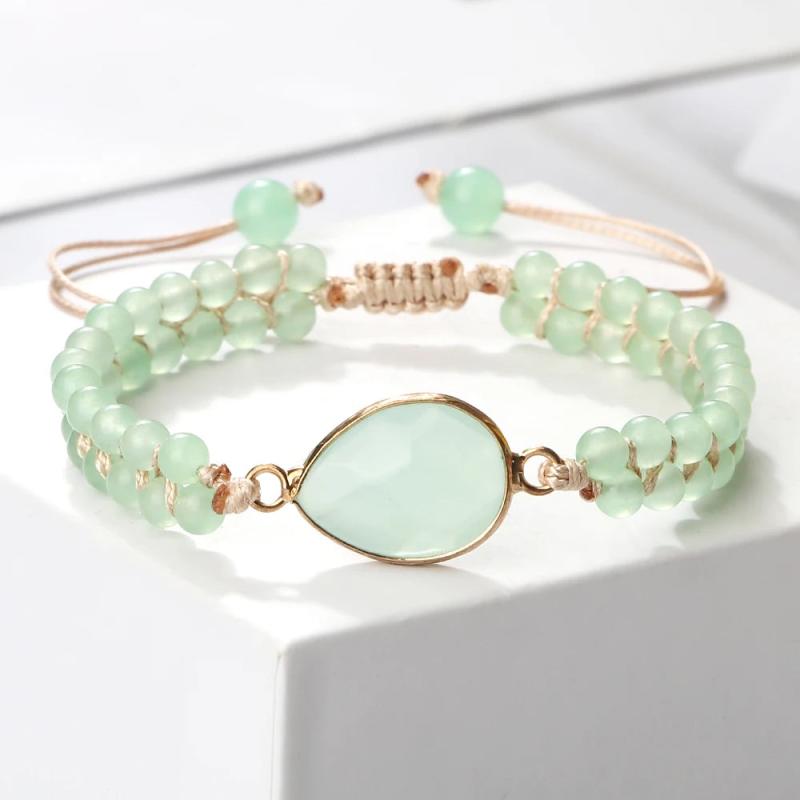 Bohemian Natural Gem Stone Bracelets For Women - Adjustable Beads Charm Bracelet