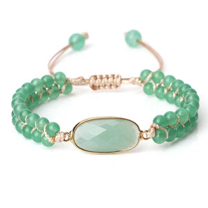 Bohemian Natural Gem Stone Bracelets For Women - Adjustable Beads Charm Bracelet