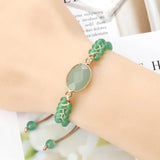Bohemian Natural Gem Stone Bracelets For Women - Adjustable Beads Charm Bracelet