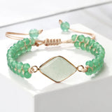Bohemian Natural Gem Stone Bracelets For Women - Adjustable Beads Charm Bracelet