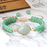 Bohemian Natural Gem Stone Bracelets For Women - Adjustable Beads Charm Bracelet