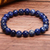 Lapis Lazuli Beads Bracelet Unisex Bangle 8mm