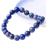Lapis Lazuli Beads Bracelet Unisex Bangle 8mm
