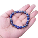 Lapis Lazuli Beads Bracelet Unisex Bangle 8mm