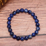 Lapis Lazuli Beads Bracelet Unisex Bangle 8mm