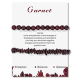 2Pcs Amethysts Bracelet Natural Stone Beads Bracelets For Women Men Hematite Gar