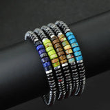 Men's Hematite Emperor Stone Bracelet 6mm Beaded Wristband
