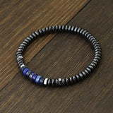 Men's Hematite Emperor Stone Bracelet 6mm Beaded Wristband