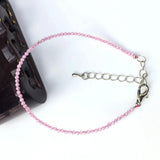 Women Bracelet Small Faceted Beads Bracelet Natural Pink Quartz Lapis Lazuli Jew