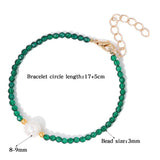 Faceted Gem Beads Bracelet Freshwater Pearl Charm Bracelet