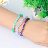 CSJA Natural Stone Bracelet Irregular Chip Beads Healing Jewelry