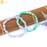 CSJA Natural Stone Bracelet Irregular Chip Beads Healing Jewelry