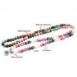 African Turquoise & Rose Quartz Bracelet Women 6MM