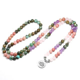 African Turquoise & Rose Quartz Bracelet Women 6MM