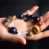 Ethnic Yoga 8 Planets Bead Bracelet Natural Stone Solar Chakra Jewelry