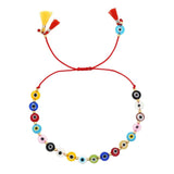 Colorful Evil Eye Glass Bead Bracelets for Women