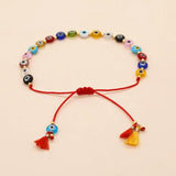 Colorful Evil Eye Glass Bead Bracelets for Women
