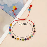 Colorful Evil Eye Glass Bead Bracelets for Women