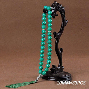 10mm Turquoises Tassel Pendant Quartz Stone Bead Tasbih